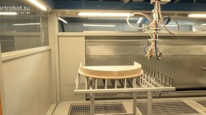 Автоматическая покраска радиусных столешниц | настройка станка Profi Maxi #артробот