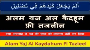 surah feel hindi ( surah alam tara kaifa ) सूरह अलम तरा कैफ़ा