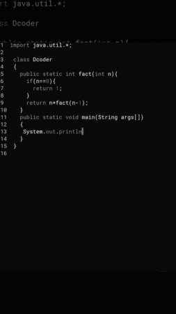 Java in Factorial of a Number Using Recursion