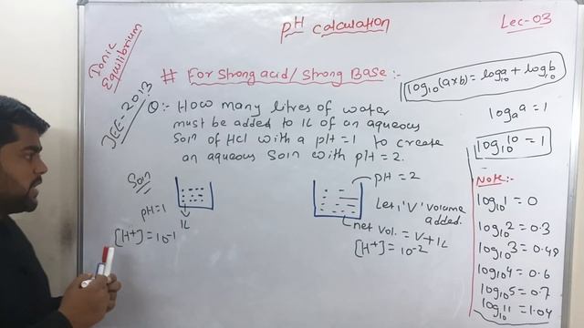 pH CALCULATION || IONIC EQUILIBRIUM ||CLASS-11TH ||LEC-3|| FOR JEE-MAINS/NEET|| смотреть онлайн