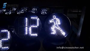 white LED pedestrian signal with countdown timer