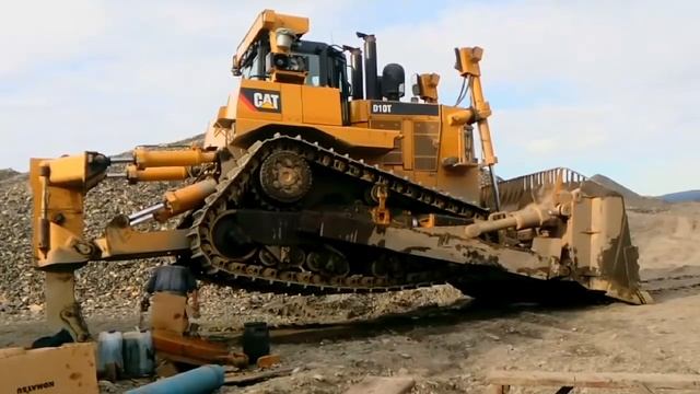 Отжимание Ката. Техобслуживание Caterpillar D10T. Колыма