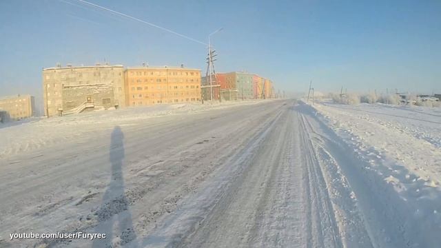 Колымские морозы. Прогулка по Сусуману в -45. Дневник колымского пенсионера