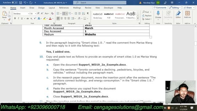 Word Module 2 SAM Project A Smart Cities | Word Module 2 SAM Project 1a