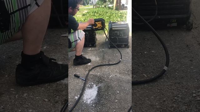 Paralleling harbor freight predator 3500 watt generator with firman parallel kit to run rv air смотреть онлайн