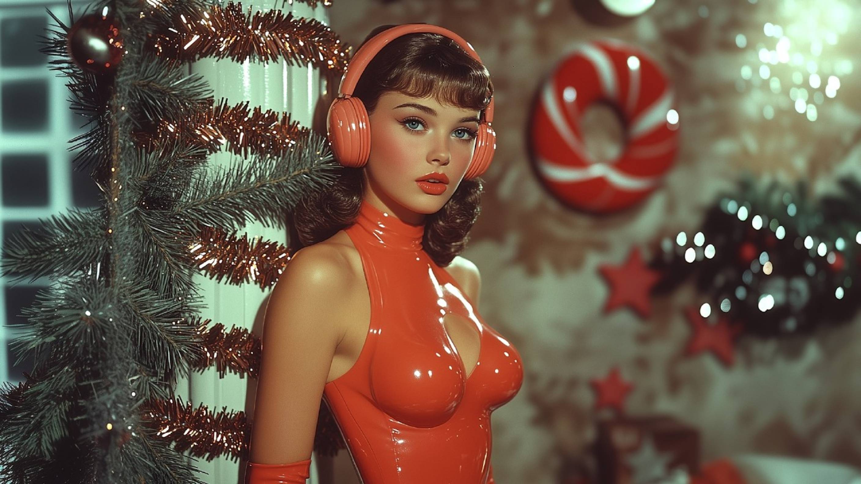 Retro-Future Christmas JAZZ ~ 10 Tracks   Randomized 1960s Sci-Fi AI Video Clips