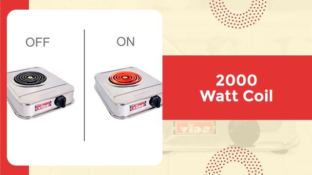 VIDS 2000 watt Coil Electric Stove | G Coil Hotplate | Best G Coil Hot Plate in India | BulkySanta смотреть онлайн