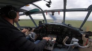 Takeoff from the cockpit of the An2