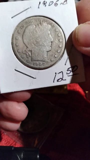 1906 O Barber Half dollar. Well worn as they usually are. смотреть онлайн