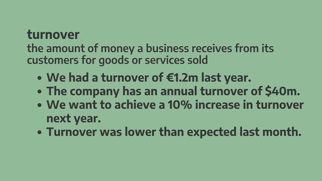 Talking About Turnover - Business English Shorts смотреть онлайн