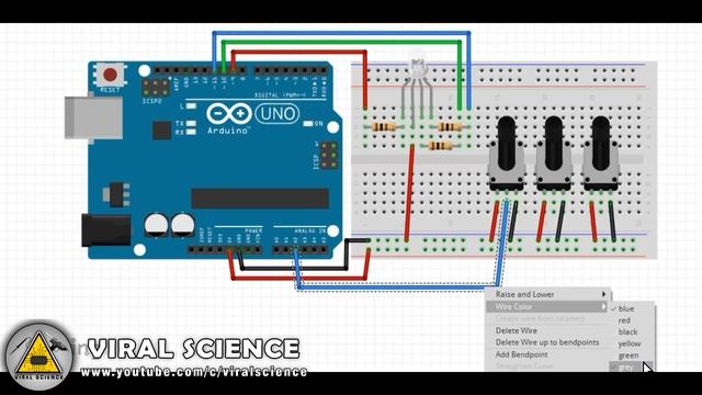 Arduino Control RGB LED Using Potentiometer
