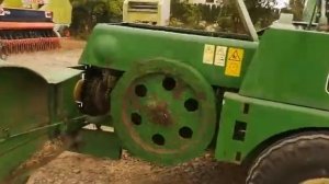 Прокрутка пресс-подборщика John Deere 459 | Checking the work of the baler John Deere 459