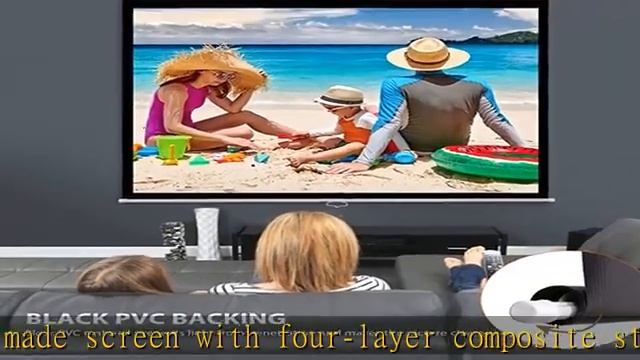 VIVOHOME 120 Inch Manual Pull Down Projector Screen, 1:1 HD Retractable Widescreen for Movie Home T смотреть онлайн