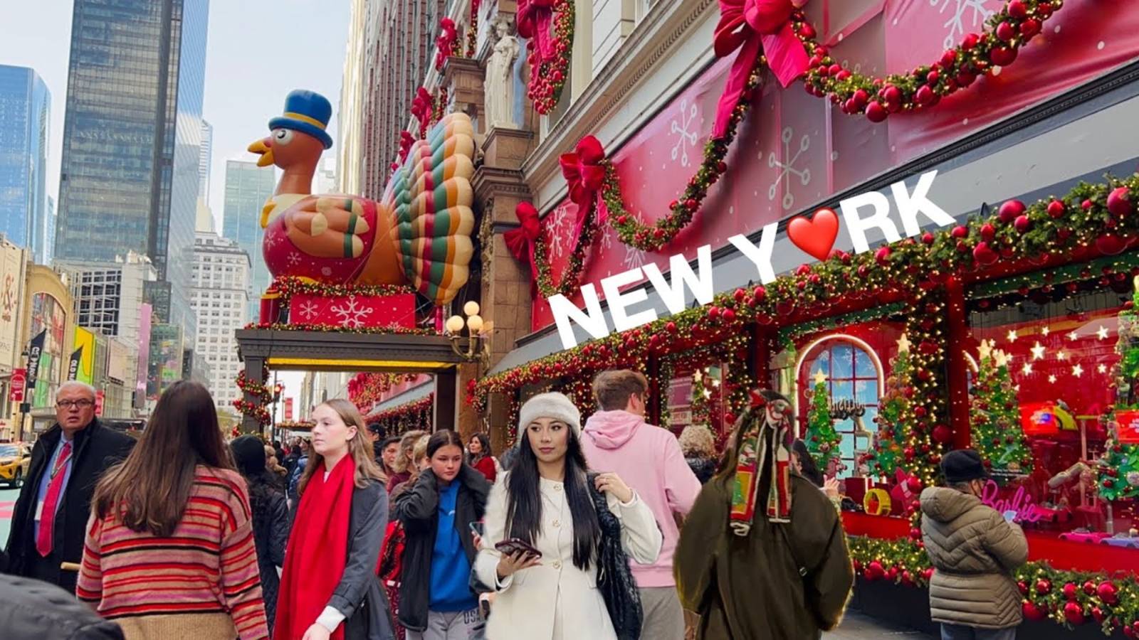 NYC Christmas Walk🎄🎁 Macy’s Holiday Windows & Hudson Yards Holiday Lights ｜ Nov 2024 смотреть онлайн
