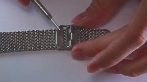 Регулировка миланского браслета на часах Космос