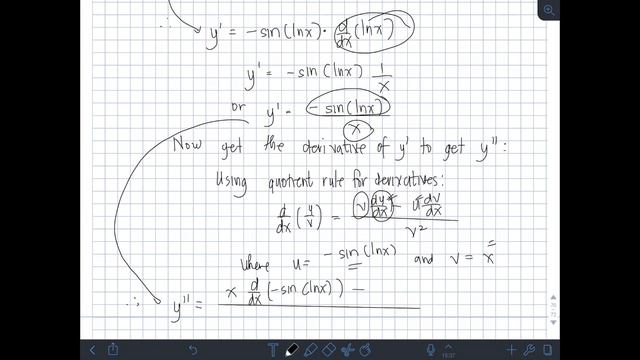 Derivative Practice #43: second derivative of cos(lnx) смотреть онлайн