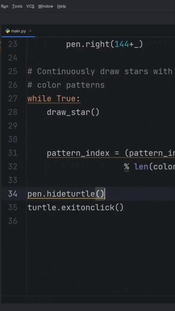 Draw Python Turtle Graphics | Turtle Star | #shorts