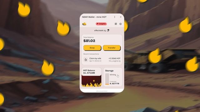 NEAR WALLET  в ТЕЛЕГРАМ  ФАРМИМ HOT ЗАРАБАТЫВАЕМ НА КРИПТЕ И NFT 100$+