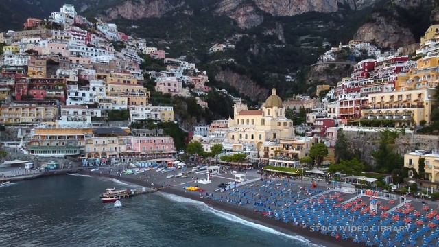 Aerial Drone  view of the- talian riviera rapallo italy-2023