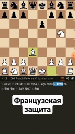 Ловушка во Французской защите. #chess #chessgame #шахматыдляновичков