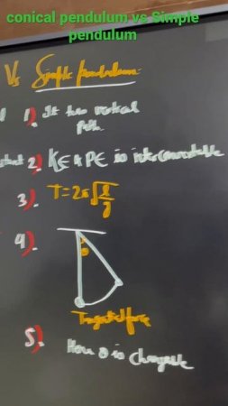 conical pendulum vs simple pendulum class 12