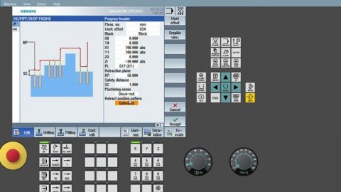 Facing operation in Shop mill programming method- Siemens SINUMERIK 828D/840DSL programming -Englis