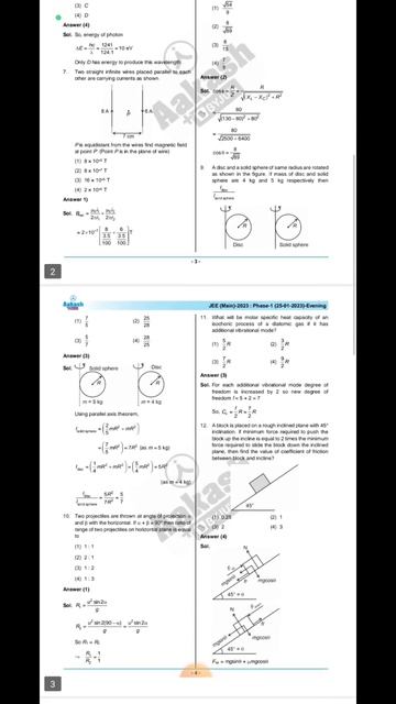 JEE Mains 2023 Official Physics Paper Solution Pdf🔥25 Jan Shift -2 Paper Solution #jee_mains_2023 смотреть онлайн