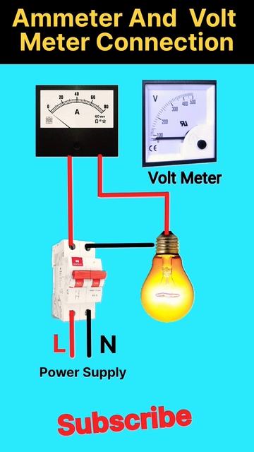 How to Ammeter And Volt Meter Connection | Ampere meter | Volt Meter | shorts | electrical shorts