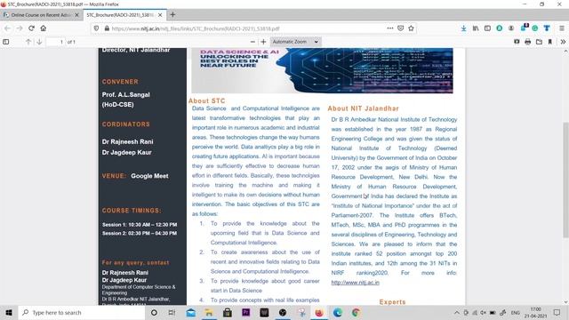 Free Data Science Course by NIT Jalandhar with Free Data Science Course Certificate