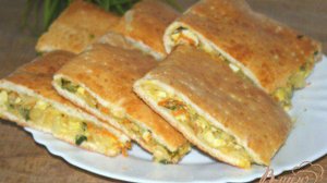 Пирог с капустой и яйцами