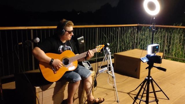 Артём Жихарев - "Группа крови" Кино (Acoustic Cover / кавер акустика). Озеро Киово, г. Лобня