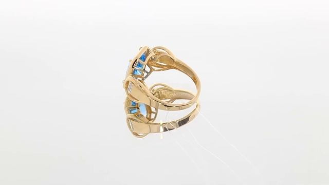 Золотое кольцо Александра с топазом и фианитом кл2442-78ск смотреть онлайн