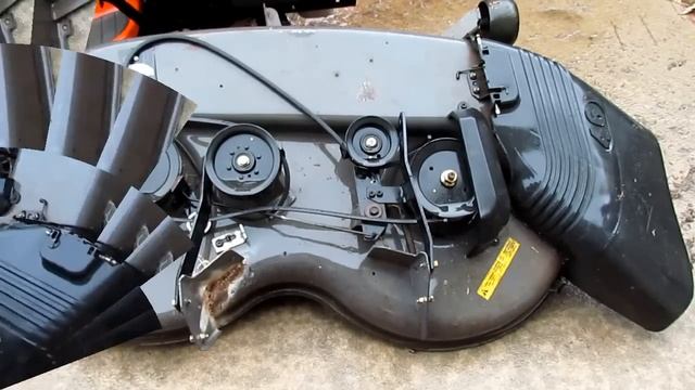 Remove / Replace the Mower Deck and Replace the Deck Belt on a Husqvarna YTH22V46 Yard Tractor смотреть онлайн