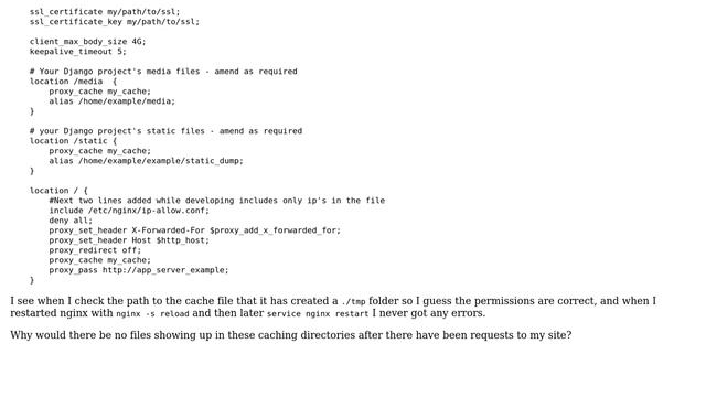 DevOps & SysAdmins: nginx caching doesn't seem to be working with django