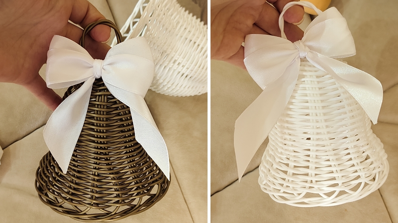 Плетение из ротанга, пруток. Колокольчик из ротанга!