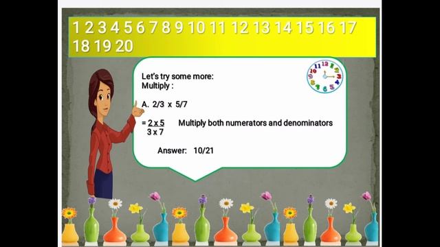 MULTIPLIES SIMPLE FRACTIONS AND MIXED FRACTIONS. смотреть онлайн
