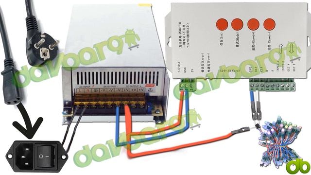 Tutorial Crear Pantalla HD Led Pixel WS2811 12V RGB DIY Parte 2 (Circuito Eléctrico y Montaje)