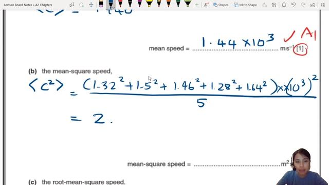 15.2b Ex1 MJ15 P42 Q2 Mean speed, rms and Crms Statistics | A2 Ideal Gas | CAIE A Level 9702 Physic смотреть онлайн