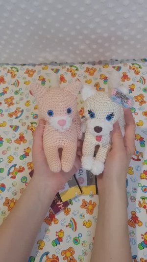 МК Кот и Собачка крючком