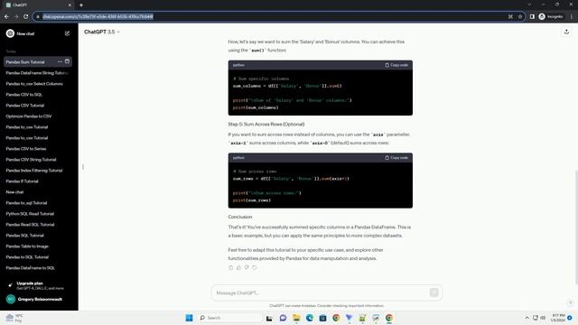 python pandas sum specific columns