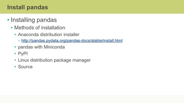 Python for Data Science: Basic Functionality of Pandas - Skillsoft Short Videos