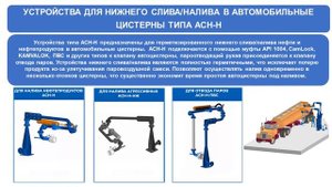 Устройства для налива - слива автомобильных ( АСН ) и железнодорожных ( УНЖ / УПВС / УСН ) цистер