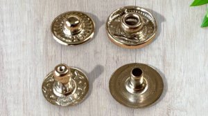 Потайные кнопки скрытой установки для кожи.