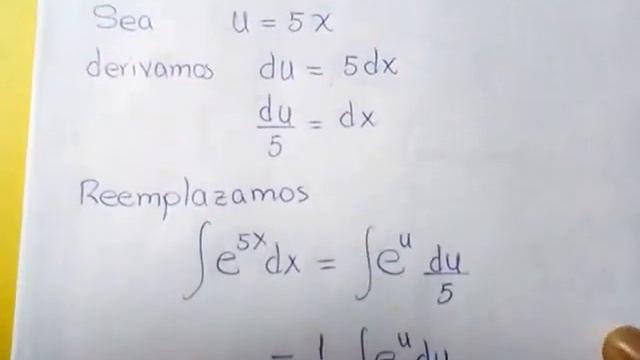integral de e^(5x) dx MÉTODO de INTEGRACIÓN SUSTITUCIÓN o CAMBIO de VARIABLE смотреть онлайн