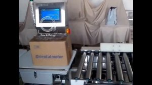 Динамические весы с отбраковщиком и отводящим конвейером