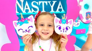 Настя и ее новая DIY комната в стиле Like Nastya.Лайк Настя