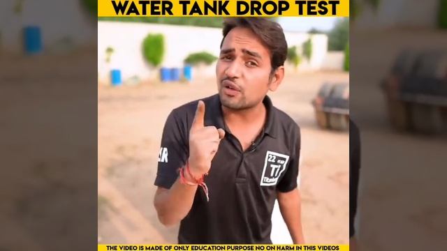 500 liter water tank drop test😱||#mrindianhacker#shortvideo#shortvideo#short#crazy #shortvideo