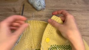 Цельновязанная планка для кардигана / МК спицами