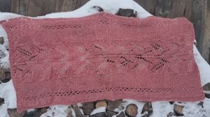 Мастер класс.  Палантин спицами из ангоры