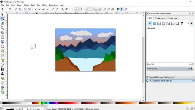How to Draw Vector Style Landscape Background in Inkscape